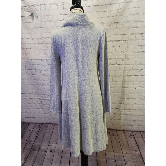 Cupio Sweater Dress Womens Medium Grey Long Sleeve Cowl Neck Comfort Cozy Knit - Picture 2 of 11